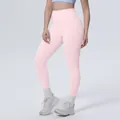 High-waist naked-feel pink yoga leggings shown on a model for fitness and gym workouts - S / Bottoms / Sakura Pink