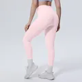 Leggings yoga a vita alta rosa chiaro effetto nudo per fitness e pilates sportivi - Taglia S / Pantaloni e gonne / Rosa Sakura