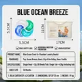 Blue Ocean 4-cavity laundry beads, 30 pods per bucket, 430g total weight - Upgraded 4-Cavity (Ocean Scent) / 12g/Pod (30 Pods/Tub)