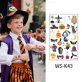 Waterproof cartoon Halloween temporary tattoo stickers for kids, design sheet SKU WS-K43 - Halloween Cartoon Style (WS-K43) / 120*76mm