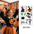 Luminous Halloween temporary tattoo stickers for kids featuring waterproof cartoon designs - Halloween Cartoon Style (WS-K41) / 120*76mm