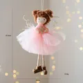 Cute Christmas angel girl doll ornament with pink tulle skirt and gold wings, 15.5cm tall - Snowflake Style (Style A) / 15.5X13CM