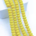 Κίτρινες γυάλινες χάντρες άβακα 8x5mm για χειροποίητες δημιουργίες κοσμημάτων DIY - 5*8mm Περίπου 75 τεμ ανά σειρά / Κίτρινο Λεμονί Πορσελάνης