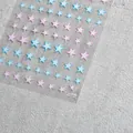 Bunte sterngeprägte Nagelaufkleber in Pink und Blau für professionelle Nageldekorationen - to2721-Dünner Elastischer Stern (Rosa Blau)
