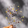Botanische Blumen- und Früchte-Nagelaufkleber im Vintage-Stil für Frühlings-Nailart - Vintage Blumen Obst Josie's Obstgarten Serie (TS-296)