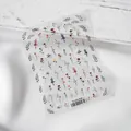 Forest style floral nail art stickers featuring delicate colorful dried flowers and leaves - Forest Color Dried Floral Series (TS-034)