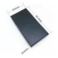 Small black rectangular gift box with linen texture, measures 90x50x20mm for jewelry. - Black Gift Box / 30mm / Black
