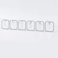 Transparent heavy duty no-drill adhesive hooks for wall mounting, 6-hook row, white finish - White (6-Hook Strip)
