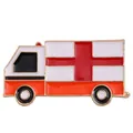 Broche en émail en forme d'ambulance avec motif croix rouge - Ambulance