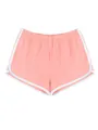 Lässige rosa Damen-Sportshorts mit weißen Kontraststreifen für Laufen und Yoga - S / Unterteile / Rosa