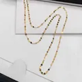Élégant collier en argent s925 à paillettes dorées pour un style minimaliste raffiné - Chaîne Réglable en Argent 925 / Or