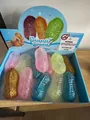 Macro view of colorful peanut-shaped glitter squeeze toys displayed in a retail box - Maltose Peanut / 1 Piece