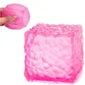 Ροζ κύβος dream squishy παιχνίδι με ανάγλυφη επιφάνεια σταγόνας νερού για ανακούφιση από το άγχος. - Τετράγωνο squishy μαλτόζης κηρήθρα 5,5 cm - Ροζ