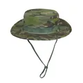Professioneller taktischer Camouflage-Boonie-Hut in Waldgrün mit verstellbarem Kinnriemen - Hut der 1. Generation / US Grün Tarnung