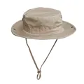 Langlebiger taktischer Boonie-Hut in Khaki mit verstellbarem Kinnriemen für Sonnenschutz - Hut der 1. Generation / Khaki