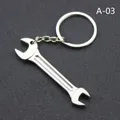 Draagbare miniatuur zilveren metalen moersleutel gereedschap sleutelhanger voor autosleutels - Moersleutel (A-03)