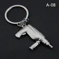 Llavero profesional de modelo de taladro eléctrico en miniatura de metal plata A-08 - Taladro Eléctrico (A-08)