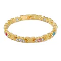 Elegant gold plated magnetic therapy bracelet with colorful rhinestones for women jewelry - Gold - Multicolor Rhinestone