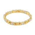 Fashionable gold-plated magnetic energy bracelet with rhinestones for women, adjustable style - Gold-White Rhinestone