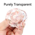 Crystal clear liquid glass slime in a beautiful rose shape for DIY stress relief - Clear Transparent