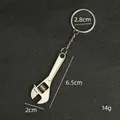 Miniatur silberner verstellbarer Schraubenschlüssel Schlüsselanhänger 6,5cm Werkzeug - verstellbarer Schraubenschlüssel / Silber