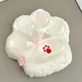 Jumbo white cat paw squishy toy with pink bow and star accents for stress relief - White Moonlight Cat Paw / 7cm Size / White