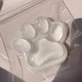 Giant cat paw squeeze squishy toy in clear storage bag for stress relief white color - Large Clear White Cat Paw / 15cm Size / Clear White