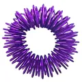 Vibrant purple metallic sensory spring finger massager ring for anxiety and stress relief - Purple