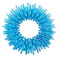 High-quality blue metallic spring finger massage ring designed for effective stress relief - Light Blue
