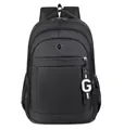 Large capacity black Oxford cloth backpack for school and travel with unique G-pendant - 32*18*47cm / Black