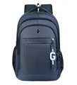 Blue Oxford cloth large capacity backpack for students and travel with G-pendant - 32*18*47cm / Dark Blue