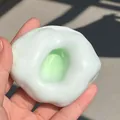 Λευκό και πράσινο mochi squishy παιχνίδι κατά του στρες με μαλακή υφή αργής επαναφοράς - Mochi Μάτσα / With Air Pump / Πράσινο μάτσα