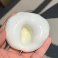 Balle anti-stress mochi blanche faite à la main avec texture peau de glace pour modelage DIY - Mochi au Citron