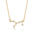 Gold Virgo constellation necklace with sparkling cubic zirconia stones. - Virgo (6756) / Gold
