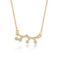 Elegant gold constellation pendant necklace with sparkling zircon crystals for women - Sagittarius (6760)