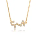 Gold-plated Scorpio zodiac constellation necklace with sparkling cubic zirconia stones - Scorpio (6766)