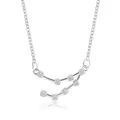 Elegant silver constellation necklace with shimmering zircon stones for women. - Capricorn (6771)
