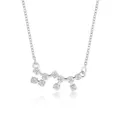 Elegant silver constellation necklace featuring a Virgo-inspired zircon pendant - Sagittarius (6772)
