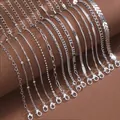 11-teiliges minimalistisches silbernes Kettenarmband-Set mit Herz- und Perlen. - 11-teiliges Silbernes Herz-Pfeilkopf-Armband-Set (6186801HB) / 11er Pack / Silber