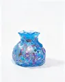 Juguete antiestrés blando azul translúcido con forma de bolsa de la suerte tradicional - Estilo Bolsa de la Suerte (Moneybag) / Azul Océano