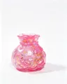 Vista detallada de juguete squishy bolsa de la fortuna rosa con lentejuelas - Estilo Bolsa de la Suerte (Moneybag) / Rosa Sakura