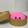 Μεγάλο ροζ παιχνίδι squishy για το άγχος σε χρυσό δοχείο ατμομάγειρα για παιδιά - Τσάντα OPP / Μέγεθος 15cm / Ροζ
