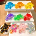 Colorful glittery resin turtle figurines set for creative desk decoration and DIY - L / Luminous Sparkling Turtle / 1 Piece / Multicolor
