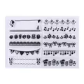Clear silicone stamps with retro border patterns for DIY planner and scrapbook decoration - Style 18 / Clear
