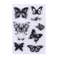 Set of transparent silicone butterfly stamps for DIY scrapbooking and card decoration - Style 22 / Clear