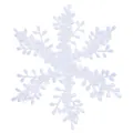 Copo de nieve de Navidad de PVC blanco para decoración de escaparates y árboles - 18cm Diámetro (3 Piezas/Paquete)