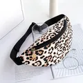 Stylish leopard print waist bag for women with gold hardware and black strap - Leopard Print