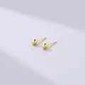 Minimalistische s925 Sterling Silber vergoldete Kugelstecker für den täglichen Gebrauch - 4mm / Gold