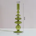 Minimalist green stacked bubble glass candlestick, 28cm Nordic decorative candle holder - Four Ball Stacked Style (款2) / Height 28cm (Base 9cm) / Green