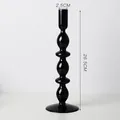 Nordic minimalist black bubble glass candlestick holder, 26.5cm height dimension. - Multi-Section Cylindrical Style (款4) / Height 26.5cm (Opening 2.5cm) / Black